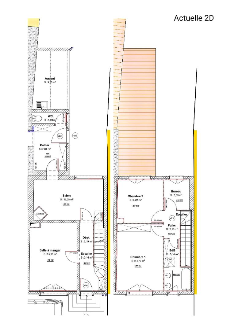 Maison de bourg 83m² à réhabiliter