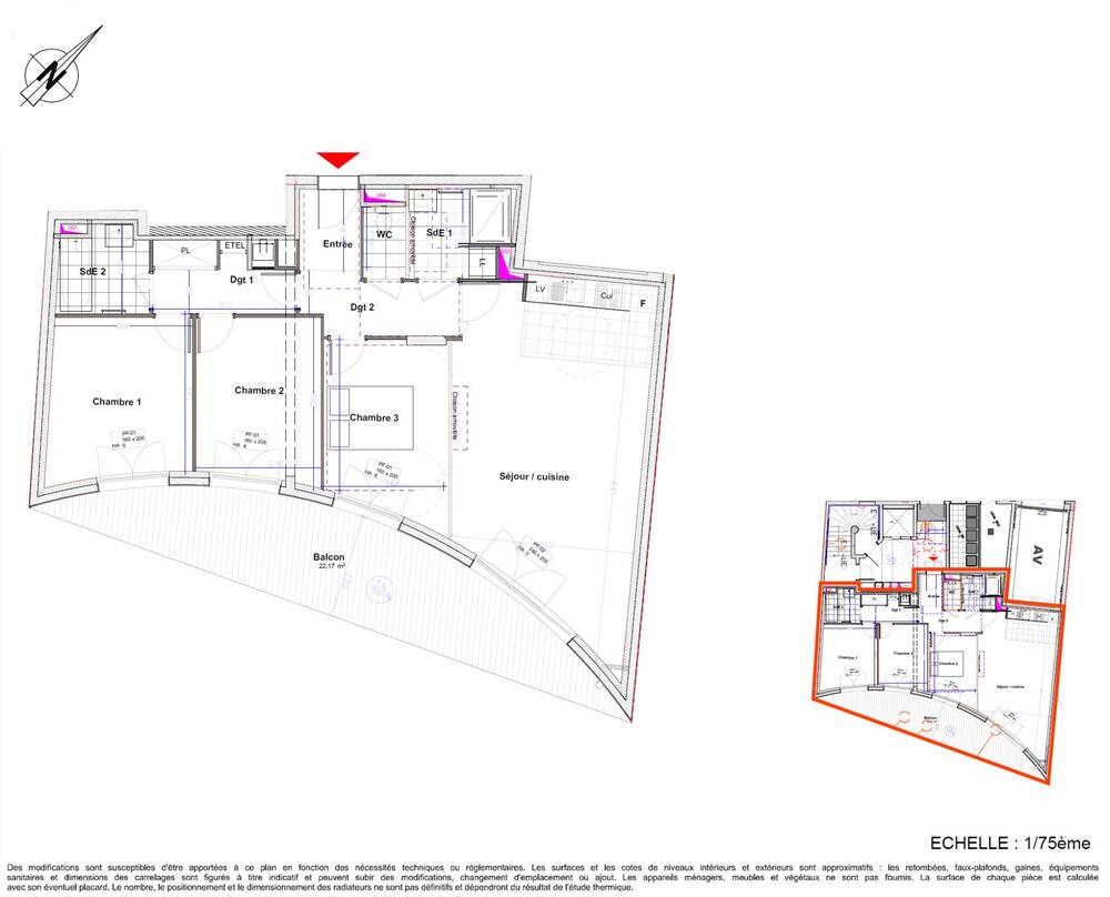 Appartement neuf Appartement 4 pièces 83,11m2 avec balcon terrasse de 22m2