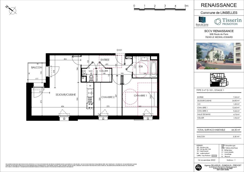 Opportunité Appartement 3 pièces / Linselles (59)